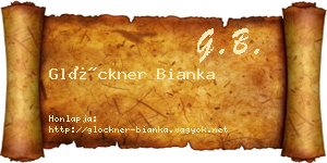 Glöckner Bianka névjegykártya